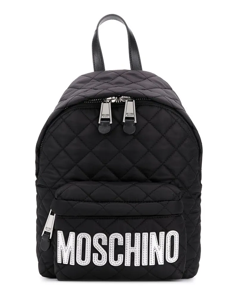 Moschino Rucksack mit Logo Schwarz