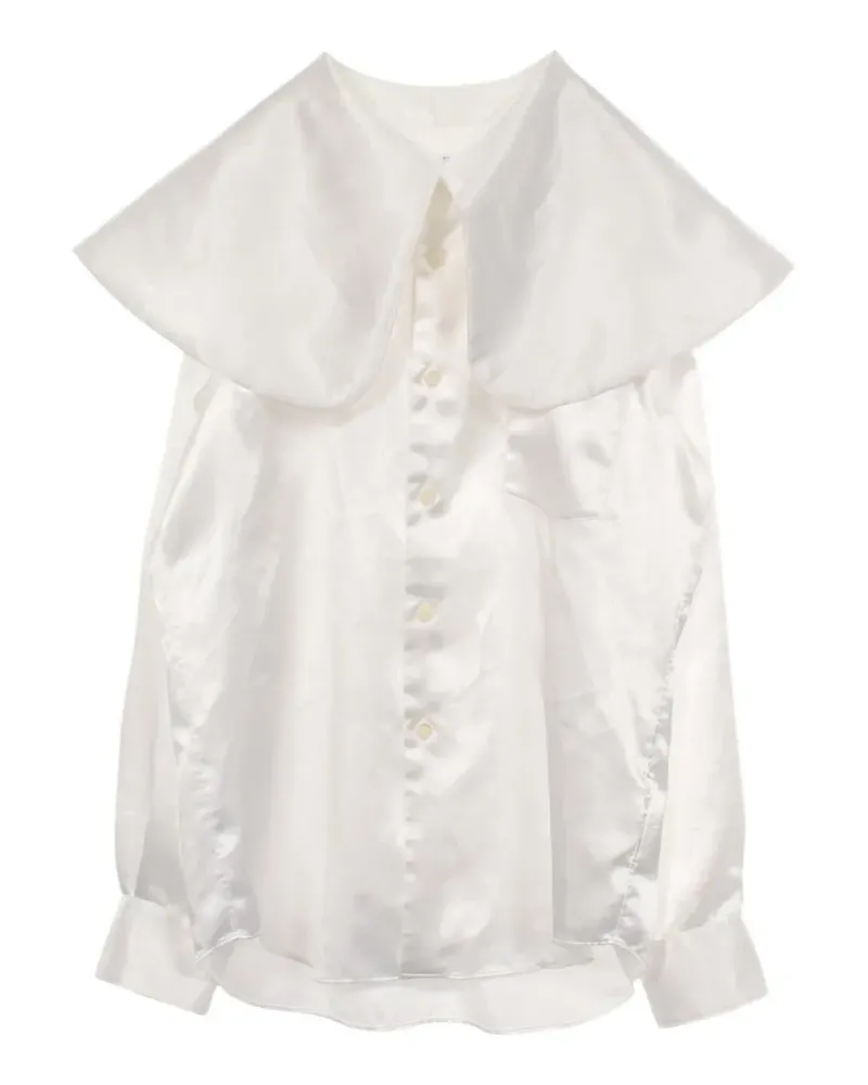 Comme des Garçons 2010s Langarmhemd mit Oversized-Kragen - Weiß Weiß