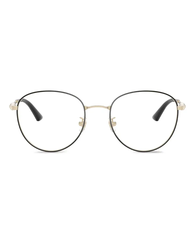 Jimmy Choo Runde Brille mit Metallgestell - Gold Gold