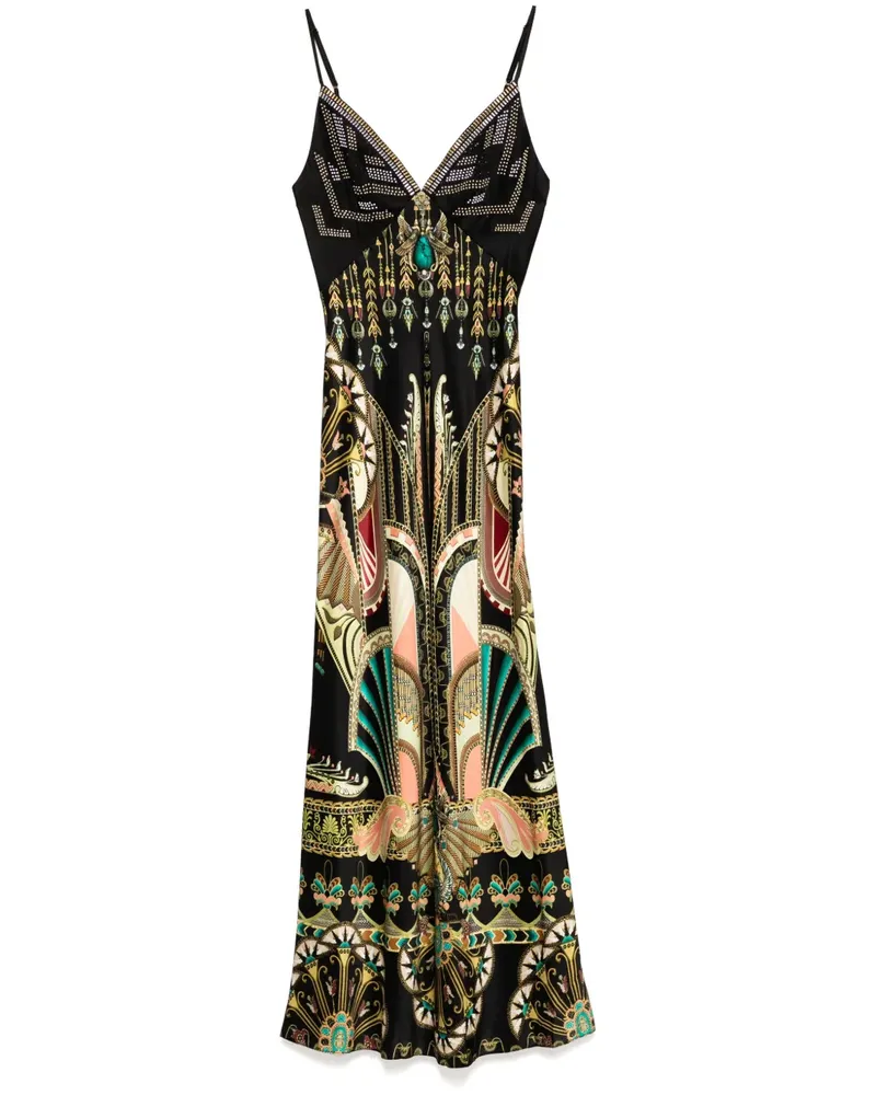 Camilla Camisole-Kleid mit V-Ausschnitt - Schwarz Schwarz
