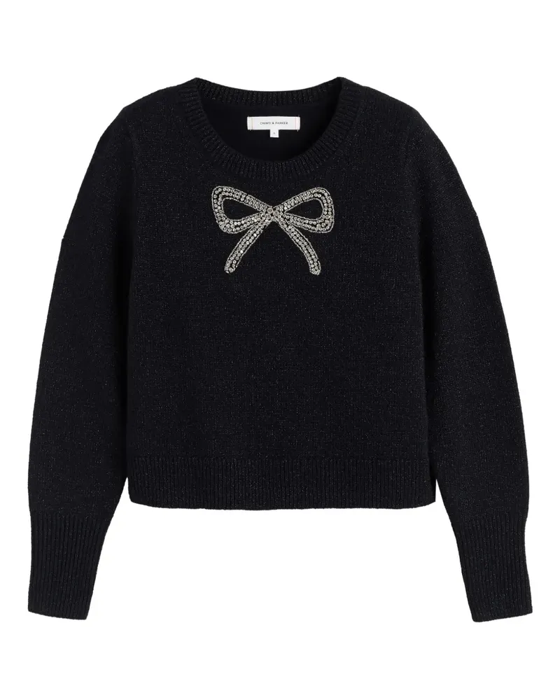 Chinti & Parker embellished-bow sweater - Schwarz Schwarz