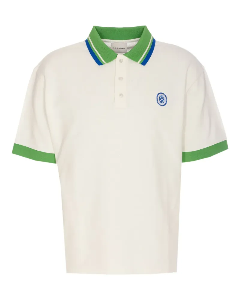 Drôle de Monsieur Poloshirt mit Kontrastkragen - Weiß Weiß