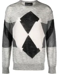 Neil Barrett Pullover mit Argyle-Muster Grau