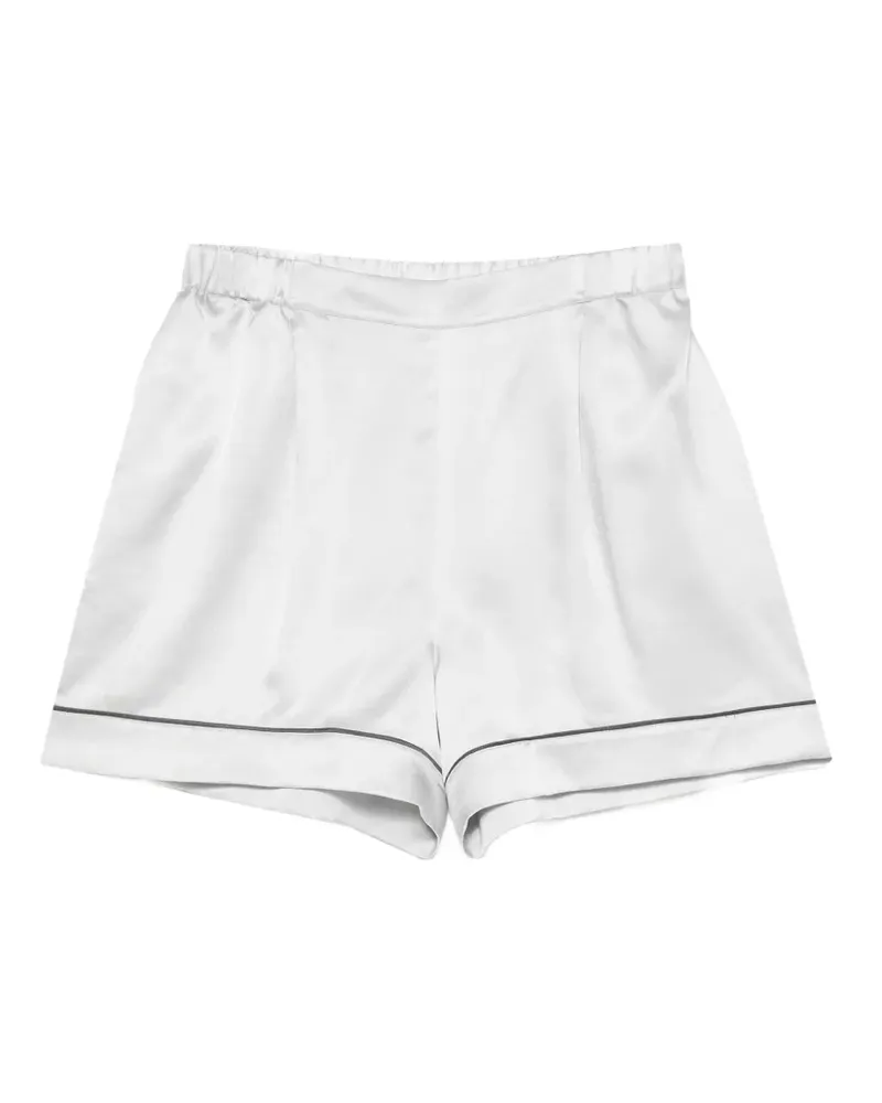 Carine Gilson Weite Pyjama-Hose mit Paspeln - Grau Grau