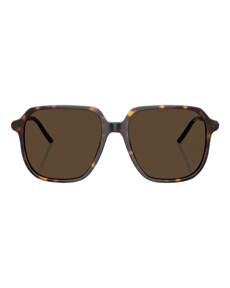 Moncler Cylin Sonnenbrille mit eckigem Gestell - Braun Braun