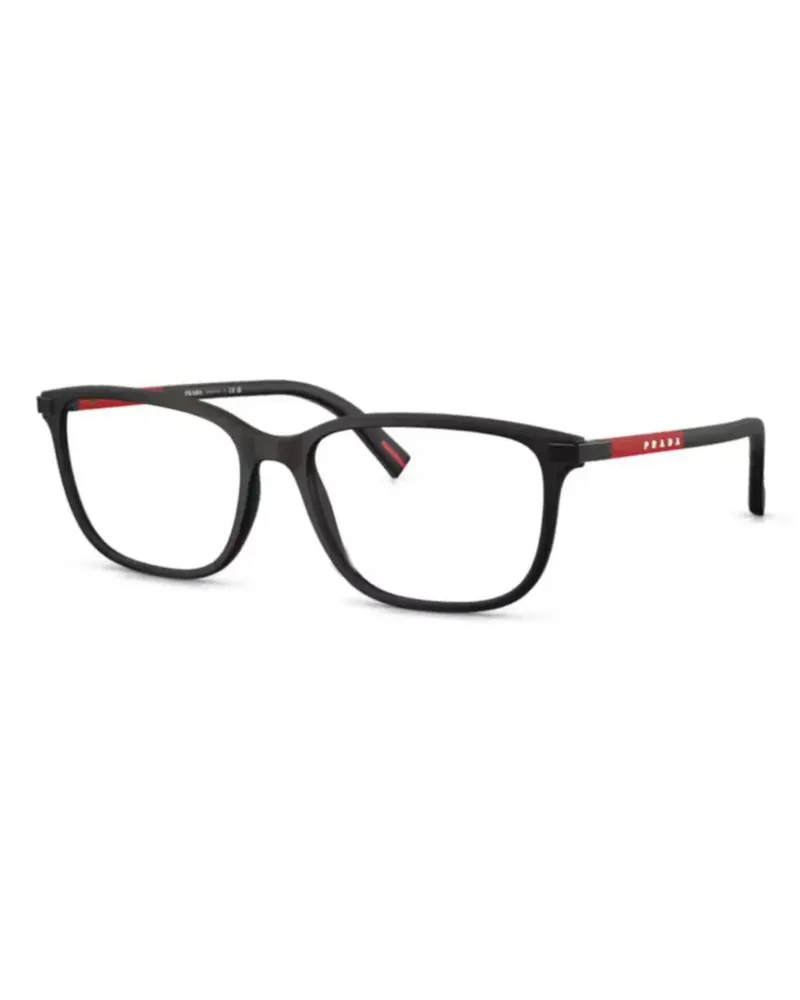 Prada Brille mit Logo-Print - Schwarz Schwarz