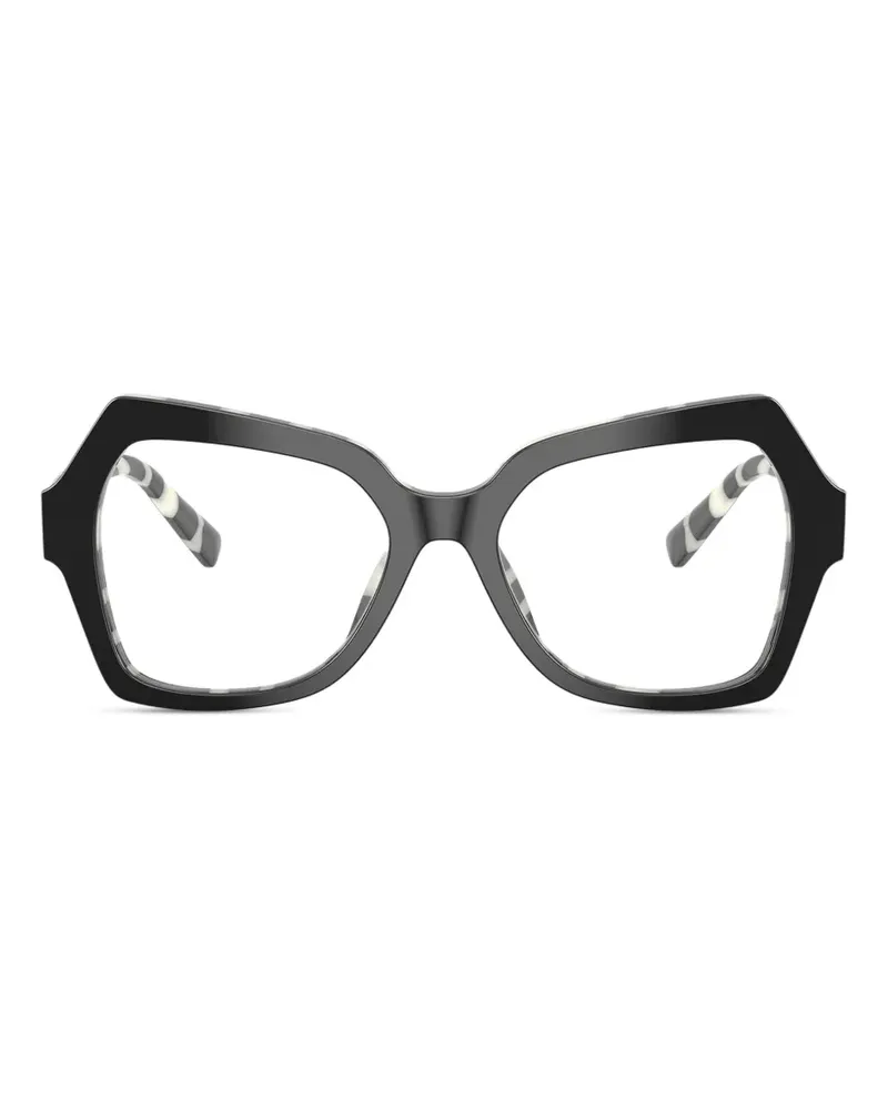 Dolce & Gabbana geometric frame glasses - Schwarz Schwarz