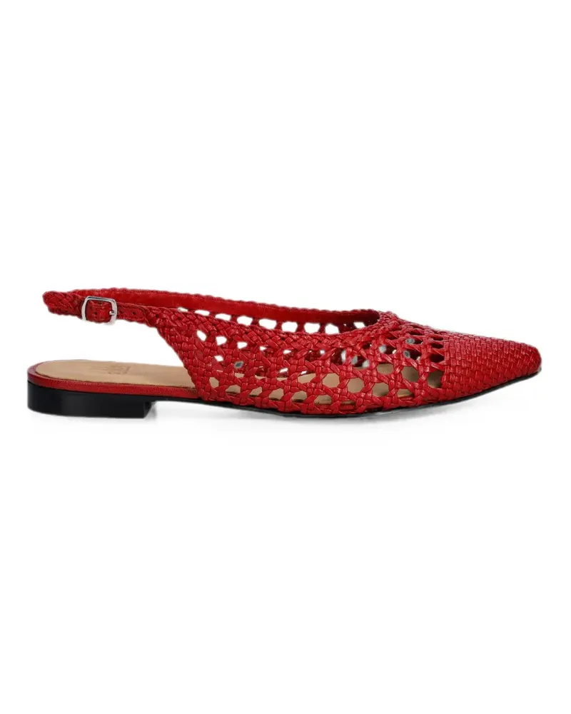 Billi Bi A9571 woven slingback pumps - Rot Rot