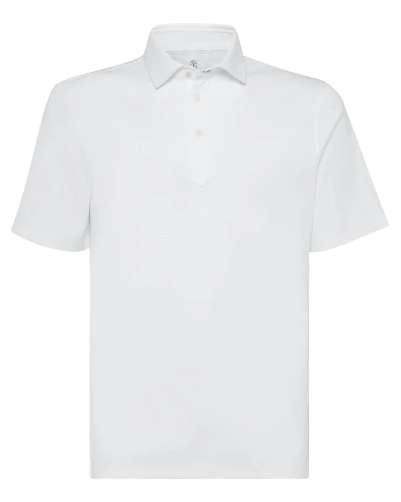 Brunello Cucinelli Klassisches Poloshirt - Weiß Weiß