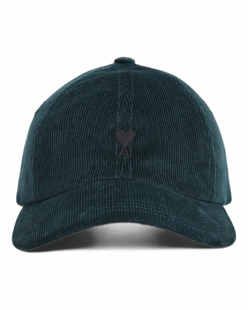 AMI Paris corduroy logo cap - Grün Grün