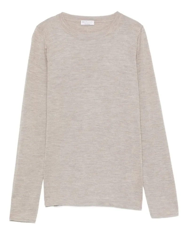 Brunello Cucinelli Pullover mit Rundhalsausschnitt - Nude Nude