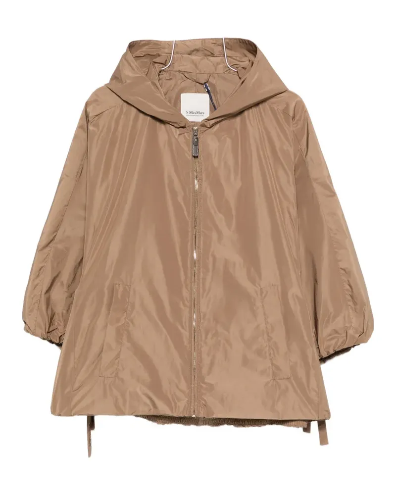 Max Mara drawstrings-hem coat - Nude Nude