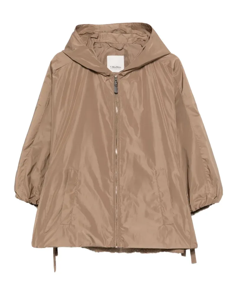 Max Mara drawstrings-hem coat - Nude Nude