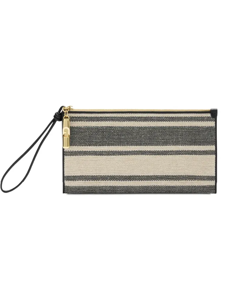 Furla Gestreifte Iride Clutch - Blau Blau