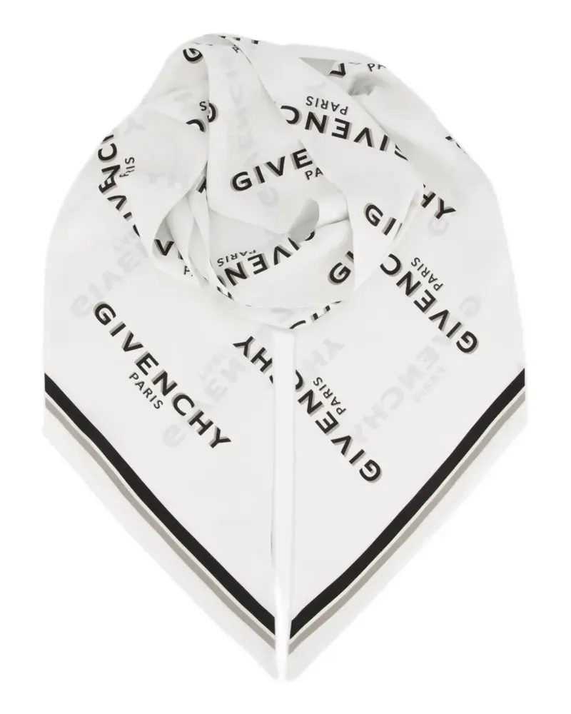 Givenchy maxi Shadow logo-print bandeau scarf - Weiß Weiß