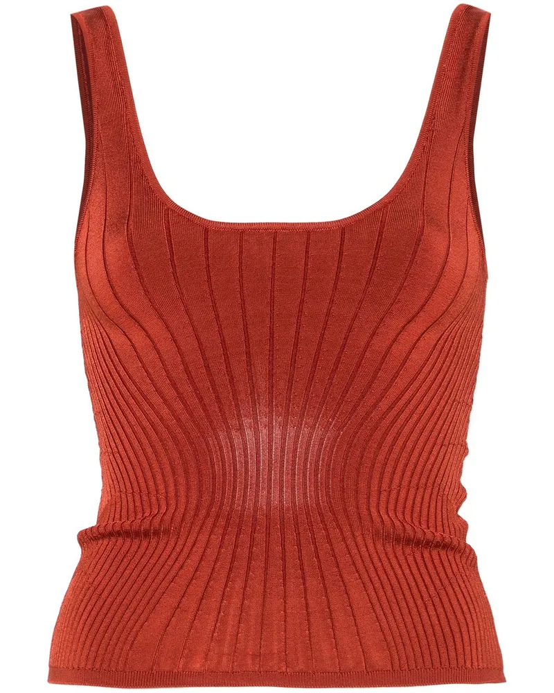 Thierry Mugler Gestricktes Tanktop - Rot Rot