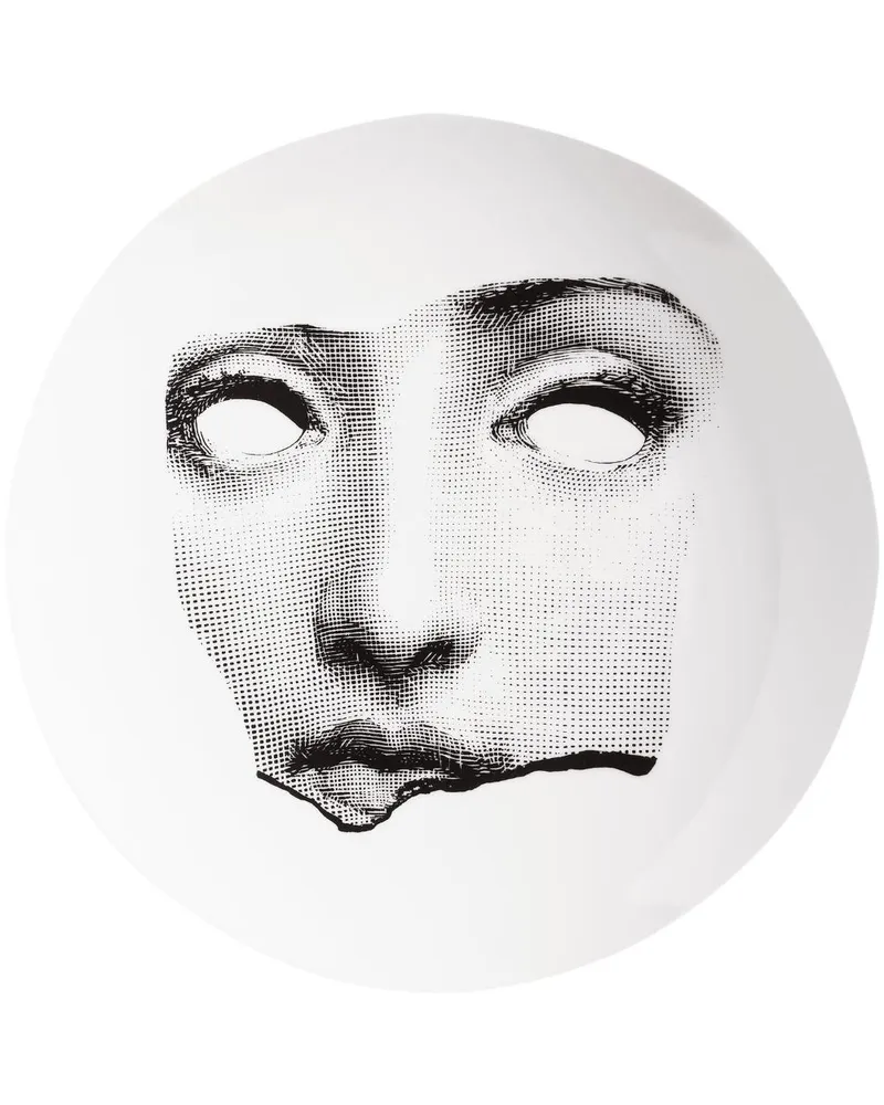 Fornasetti Tema e Variazioni n64 Wandteller 26cm - Weiß Weiß