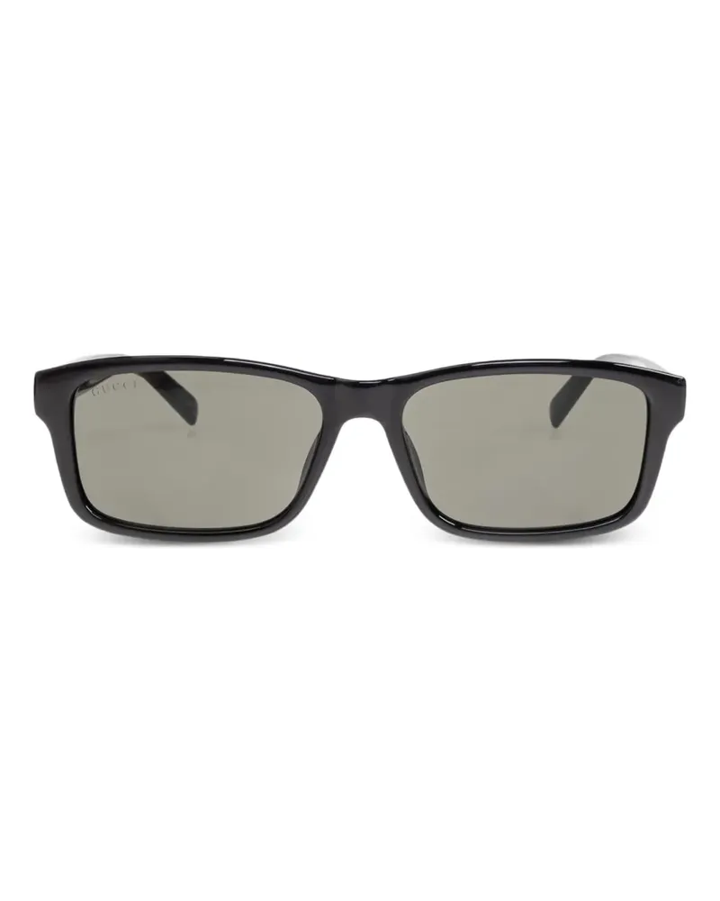 Gucci Sonnenbrille mit eckigem Gestell - Schwarz Schwarz