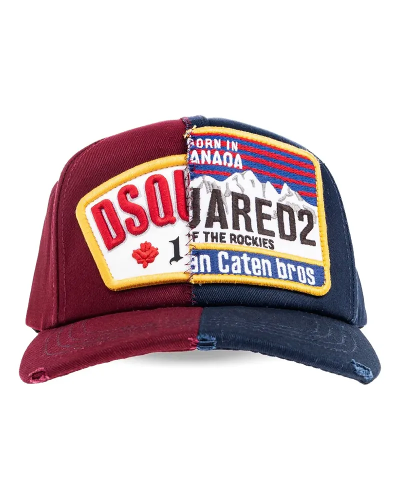 Dsquared2 Baseballkappe im Patchwork-Look - Rot Rot