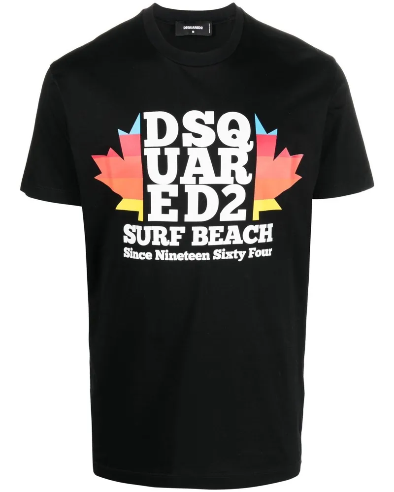 Dsquared2 T-Shirt mit grafischem Print - Schwarz Schwarz