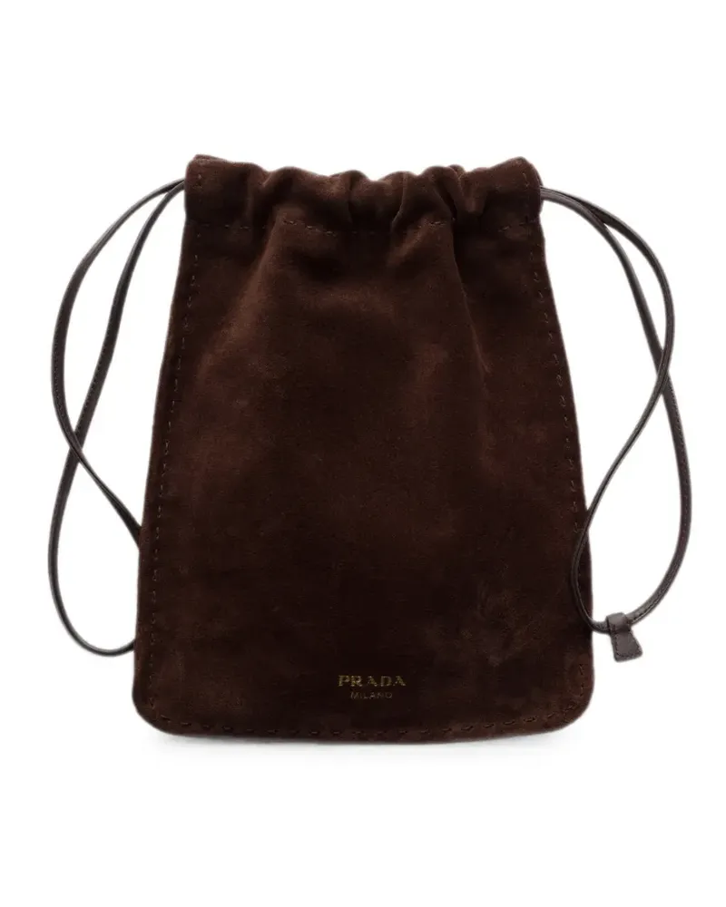 Prada Smartphone-Tasche aus Wildleder - Braun Braun