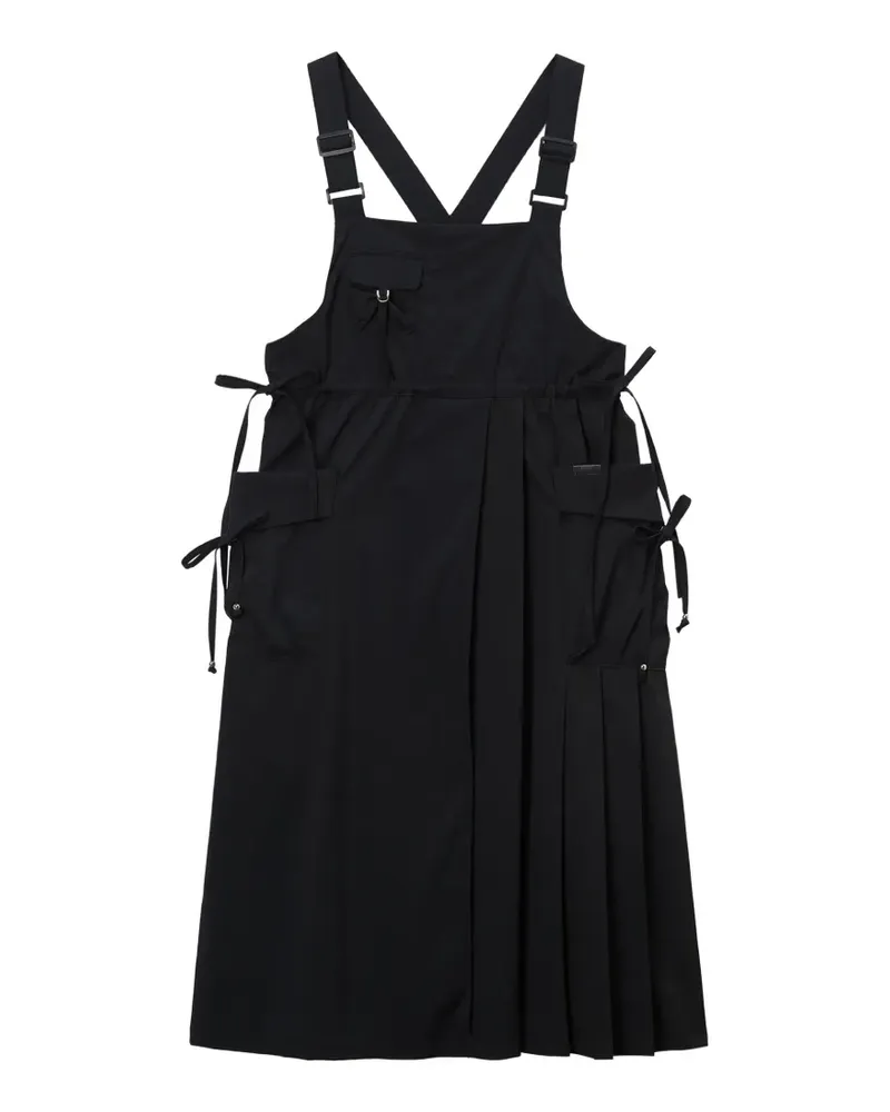 Musium Div. pleated midi dress - Schwarz Schwarz