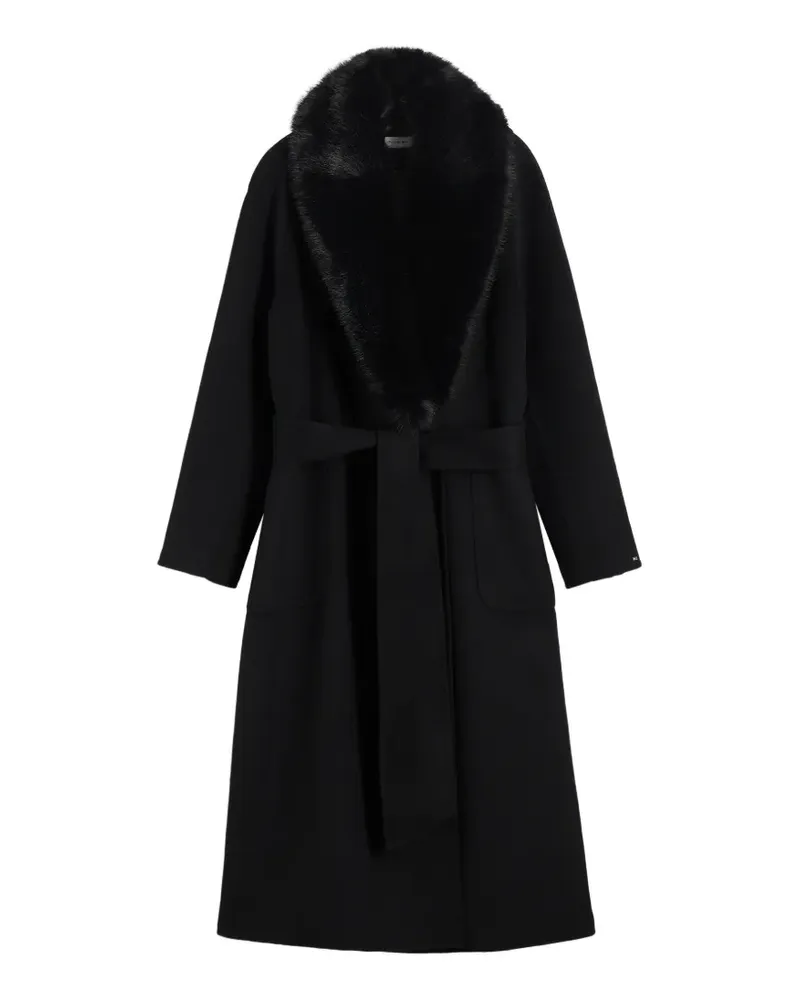 Tommy Hilfiger belted faux-fur coat - Schwarz Schwarz
