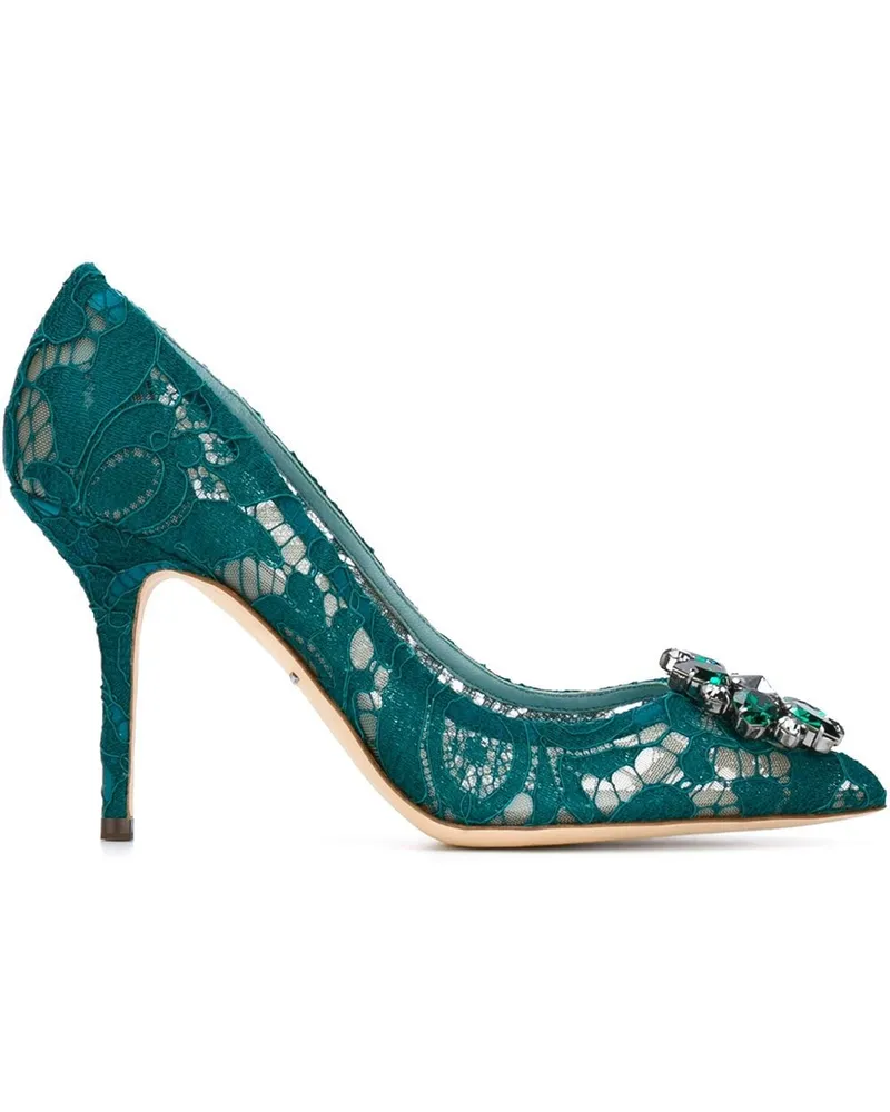 Dolce & Gabbana Verzierte Spitzenpumps - Grün Grün