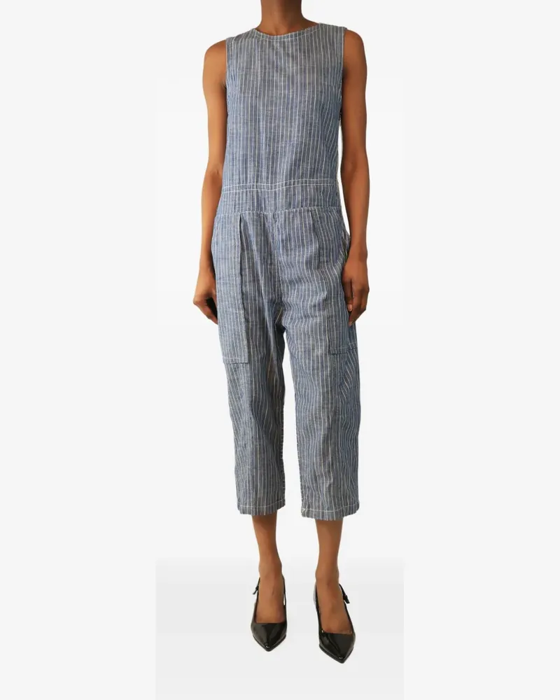 Victor Alfaro striped sleeveless jumpsuit - Blau Blau