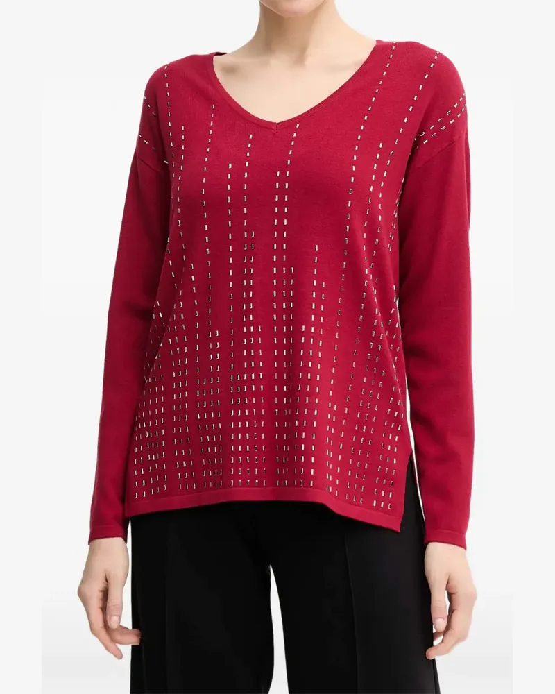 Joseph Ribkoff embellished V-neck top - Rot Rot