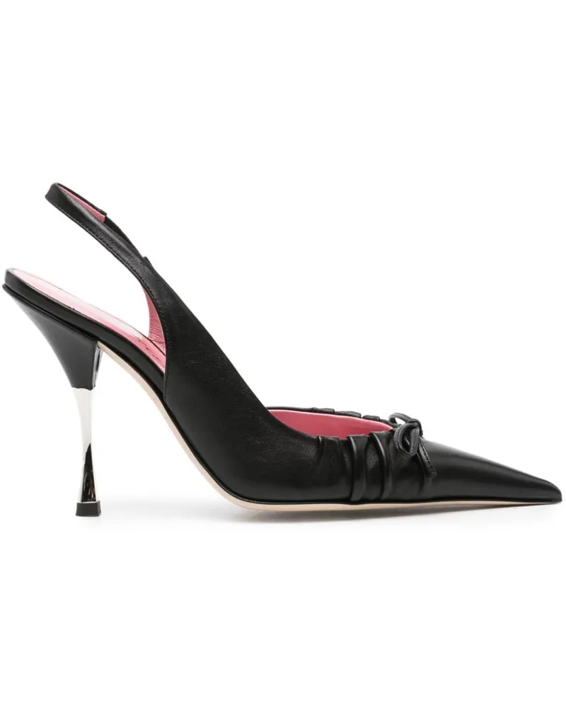 Blumarine Slingback-Pumps mit Raffungen Schwarz