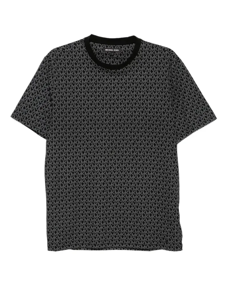 Michael Kors T-Shirt mit Monogramm-Print - Schwarz Schwarz