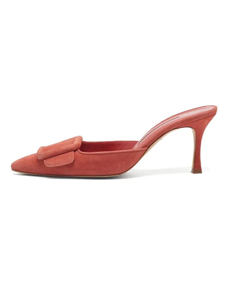 Manolo Blahnik Maysale Wildleder-Mules - Rot Rot