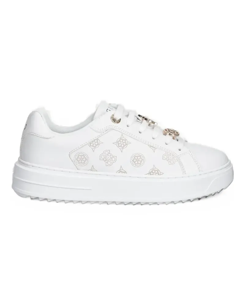 Guess Duena Schnürsneakers mit Logo-Print - Weiß Weiß