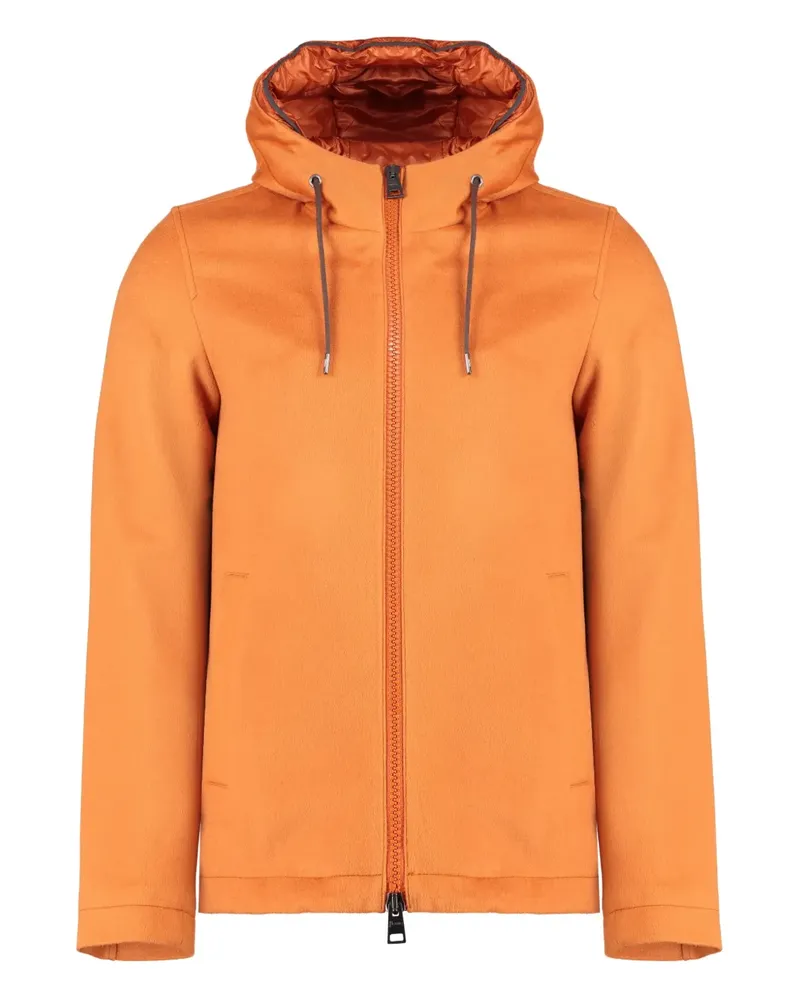 Herno Gesteppte Kapuzenjacke aus Kaschmir - Orange Orange