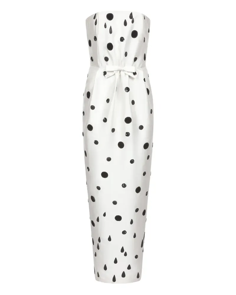 BERNADETTE Jones Maxikleid mit Polka Dots - Weiß Weiß