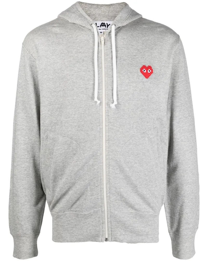 Comme des Garçons Kapuzenjacke mit Logo-Patch - Grau Grau