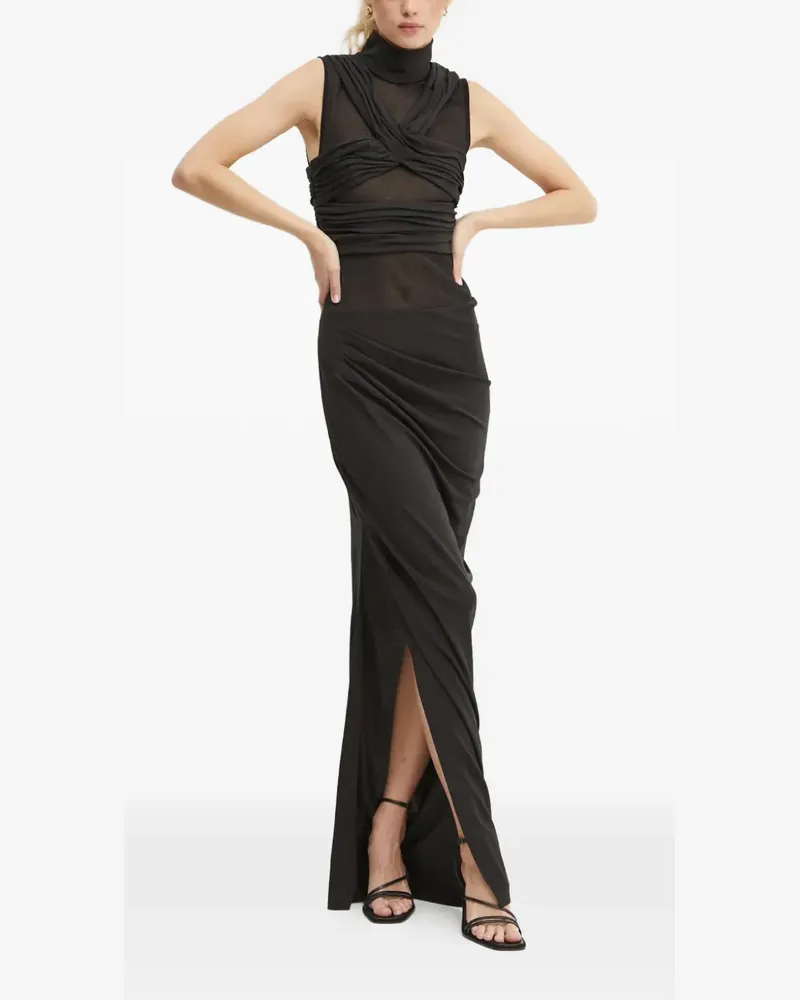 IRO draped high-neck maxi dress - Schwarz Schwarz