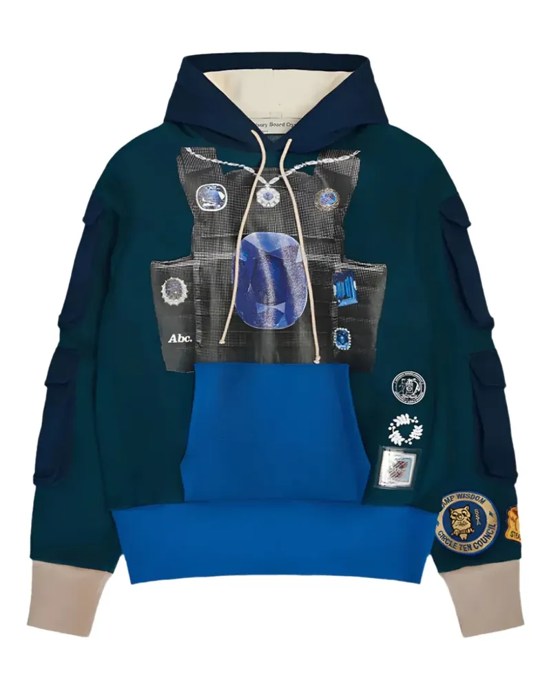 Abc. Hoodie mit Saphir-Print - Blau Blau