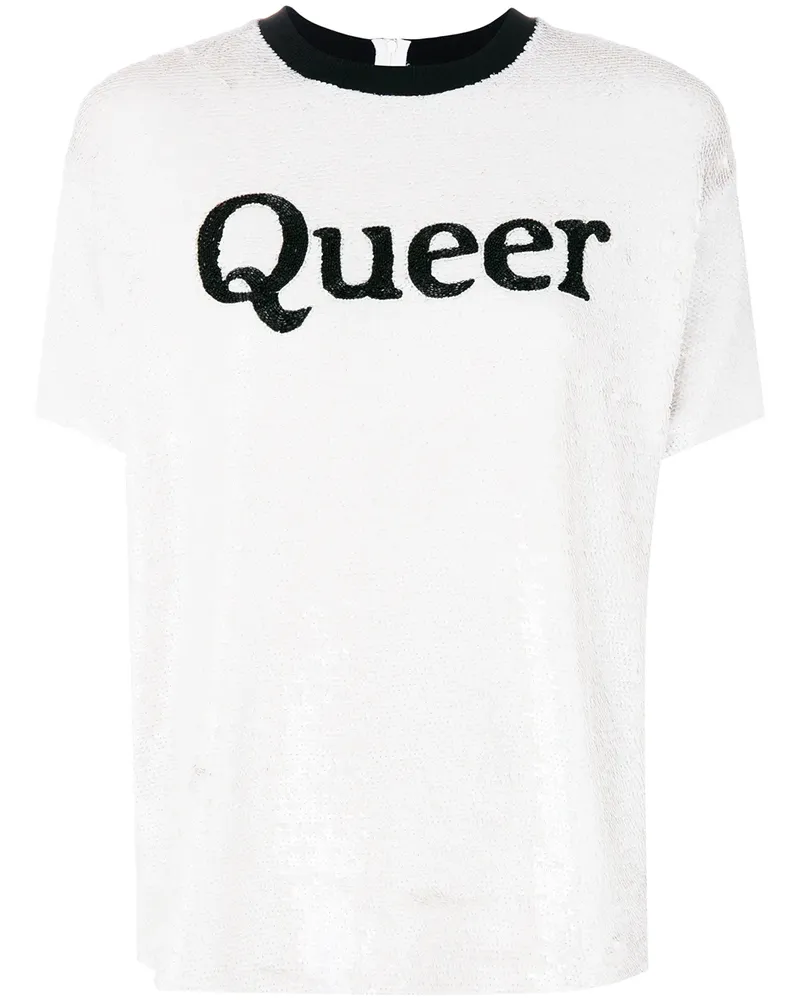 ASHISH Queer T-shirt - Weiß Weiß