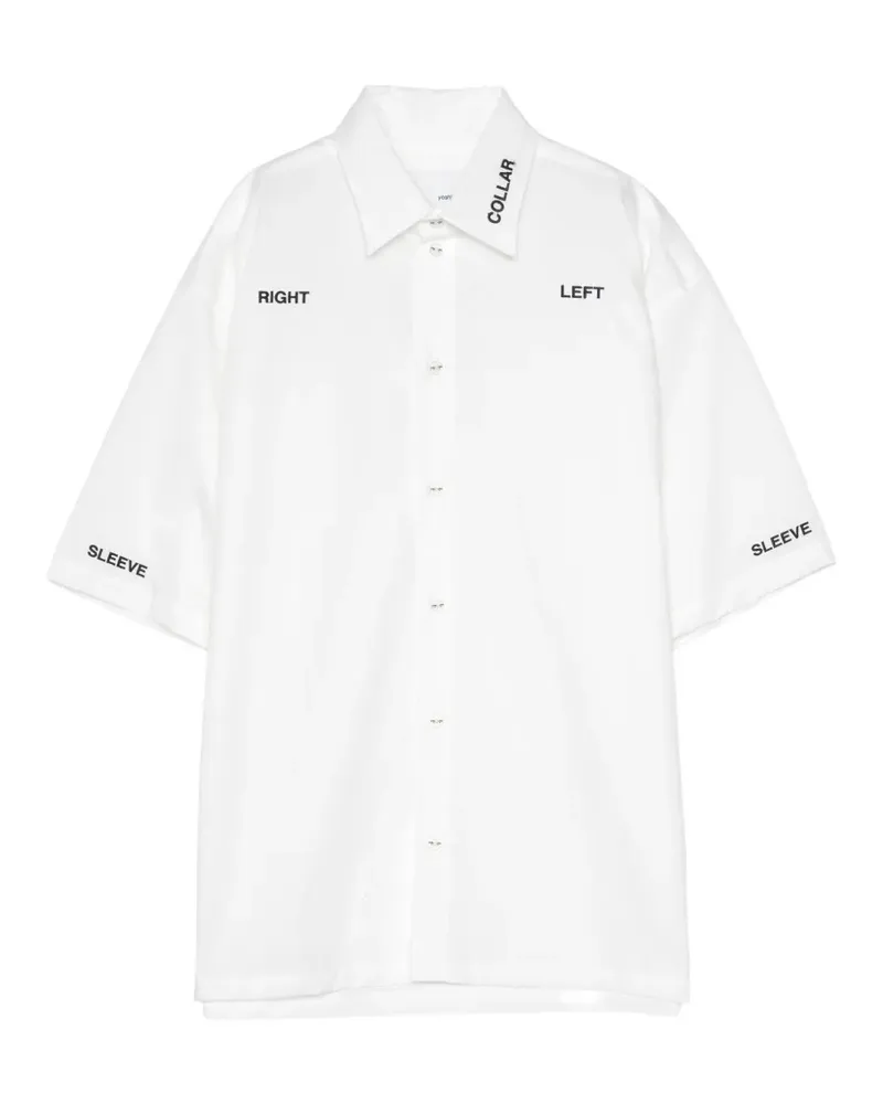Yoshio Kubo embroidered short-sleeve shirt - Weiß Weiß