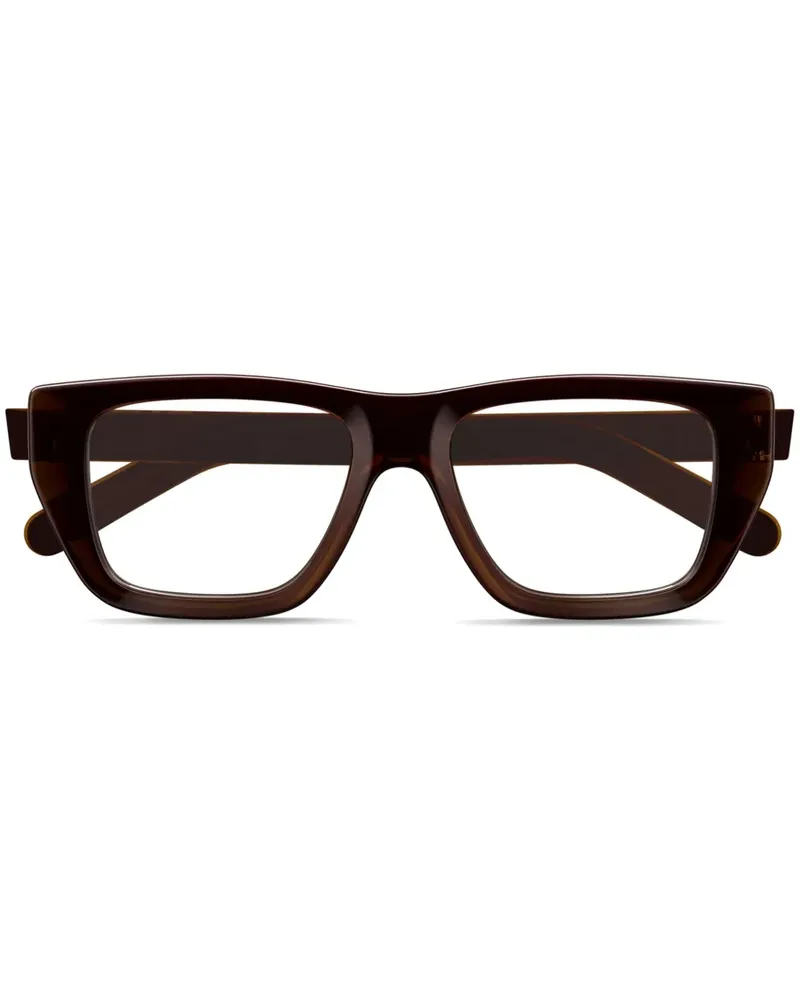 Gucci Brille mit eckigem Gestell - Braun Braun