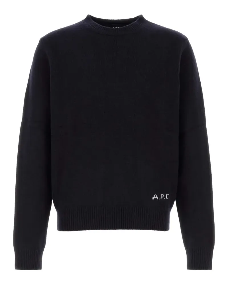 A.P.C. Edmond Pullover mit Logo-Stickerei - Blau Blau