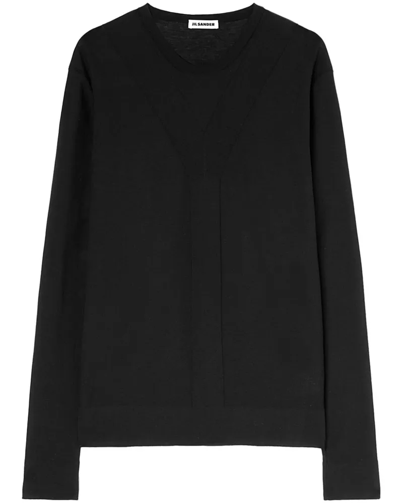 Jil Sander Pullover mit Rundhalsausschnitt - Schwarz Schwarz