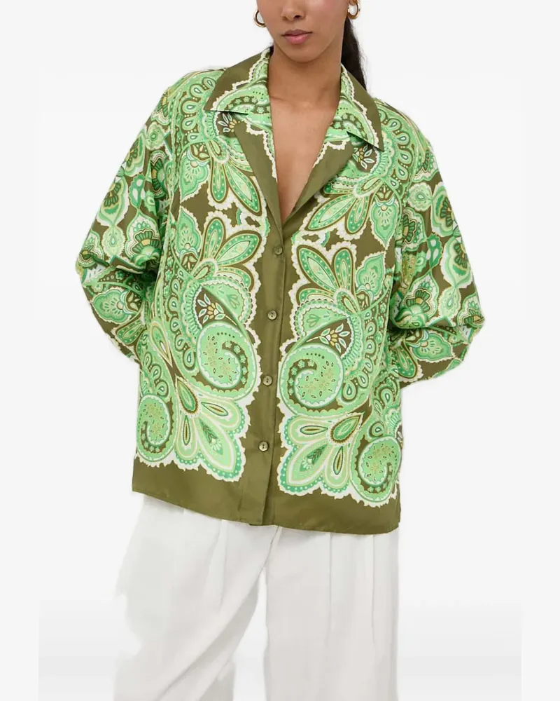 Luisa Spagnoli Hemd mit Paisley-Print - Grün Grün