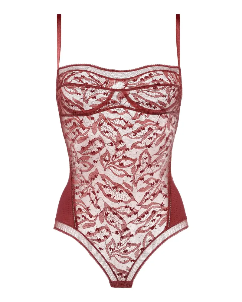 Eres Porte-Bonheur Body mit Spitzeneinsätzen - Rot Rot
