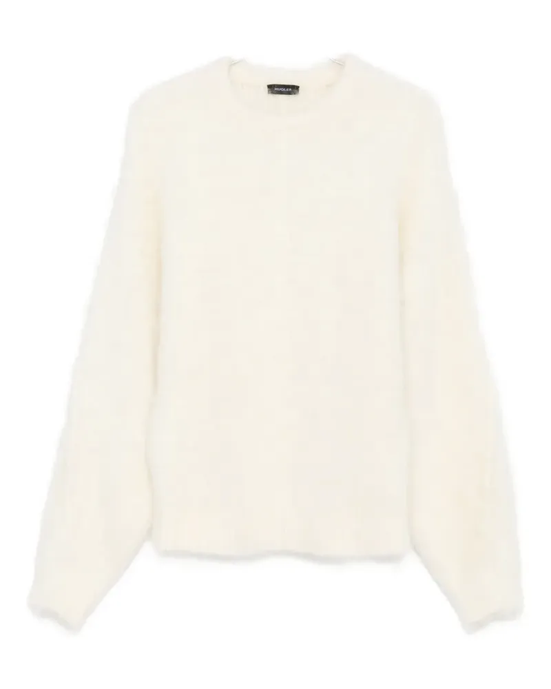 Thierry Mugler Pullover mit Ballonärmeln - Weiß Weiß