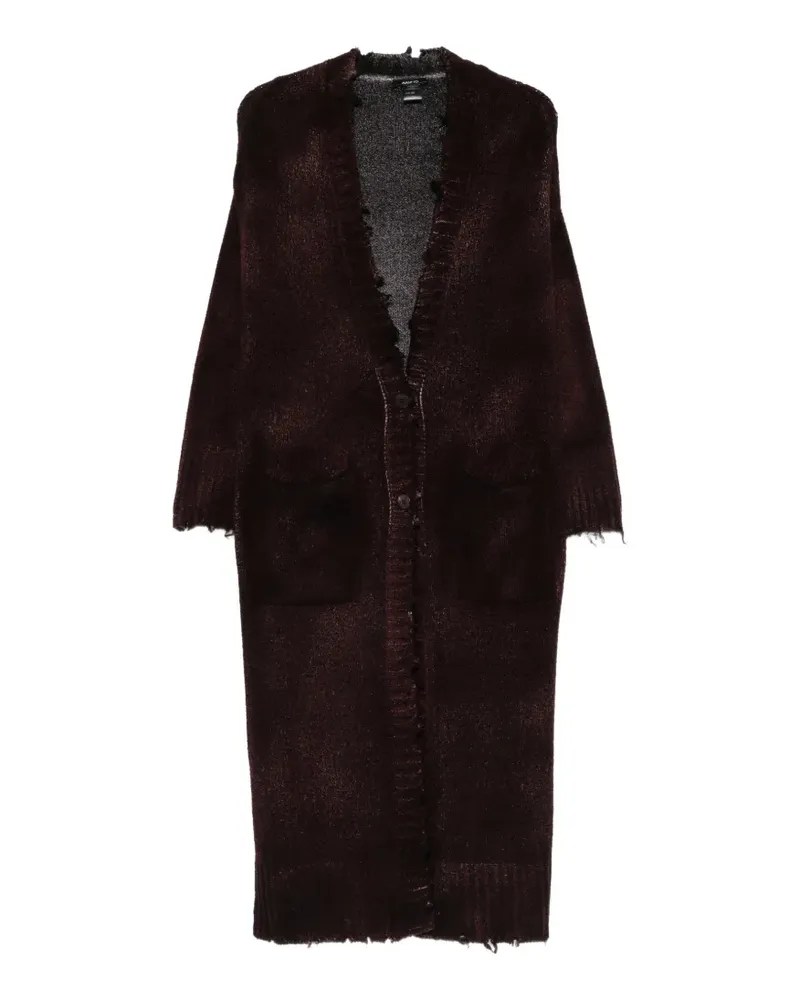 Avant Toi distressed-effect knitted coat - Violett Violett