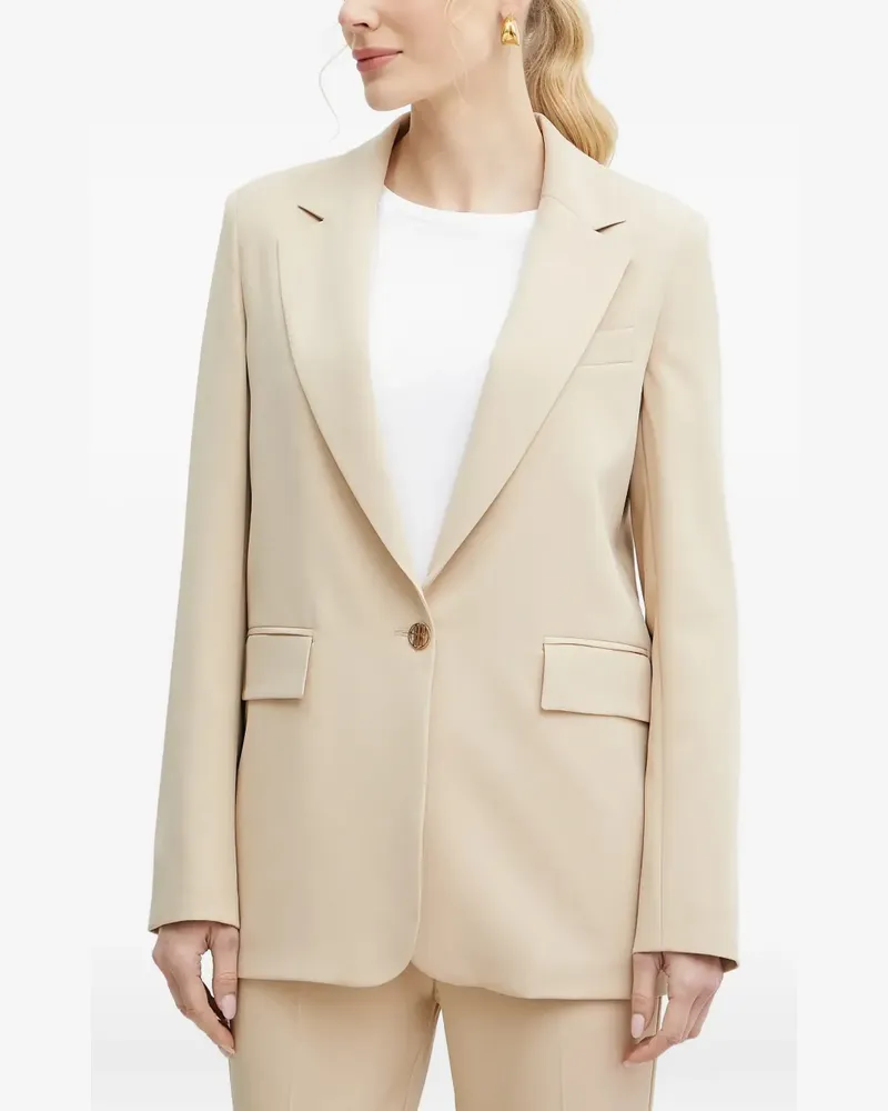 Fracomina button detail blazer - Nude Nude