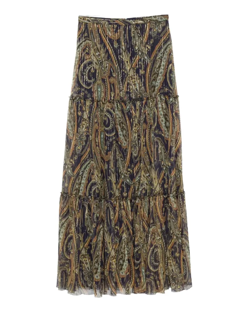 Etro Maxirock mit Print - Blau Blau